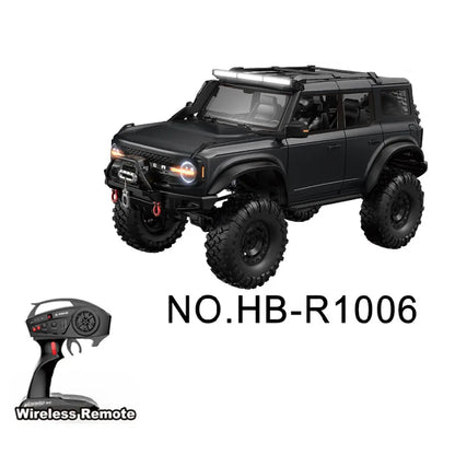1/10 RC Car 4WD RTR HB R1001 Horse Full Scale with LED 2.4G Electric Remote Control Rock Buggy Off-road Vehicle Toys Boys Gifts