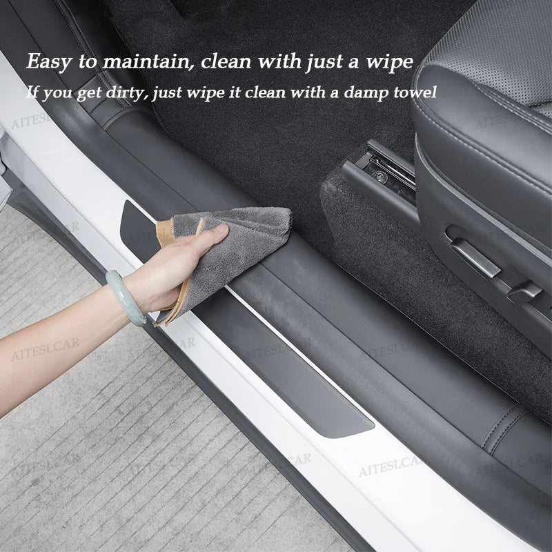 For Tesla Model Y L Launch 2025 2026+ Back Seat Cover 2PCS Leather Protector Wear-Resistant Kick Seatback Mats Accessories