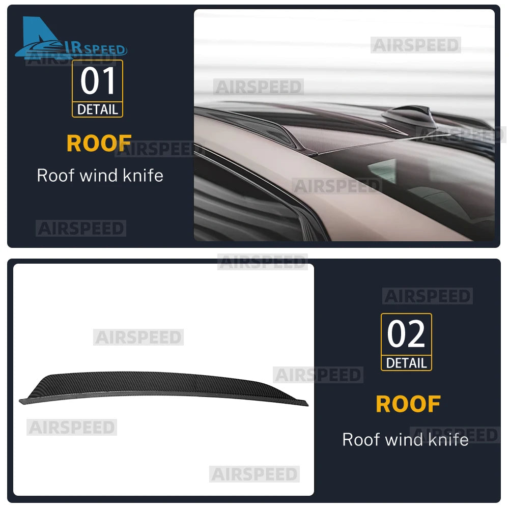 For BMW M3 G80 Car Roof Side Wing Spoiler Lip ABS Cover Sticker for G80 M3 2020 2021 2022 2023 2024 2025