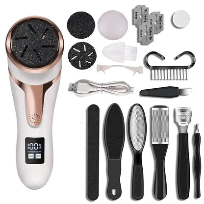 Electric Foot File Pedicure Machine Callus Remover Rechargeable Foot Heel Cracked Dead Skin Scrubber Polisher Grinder Tools