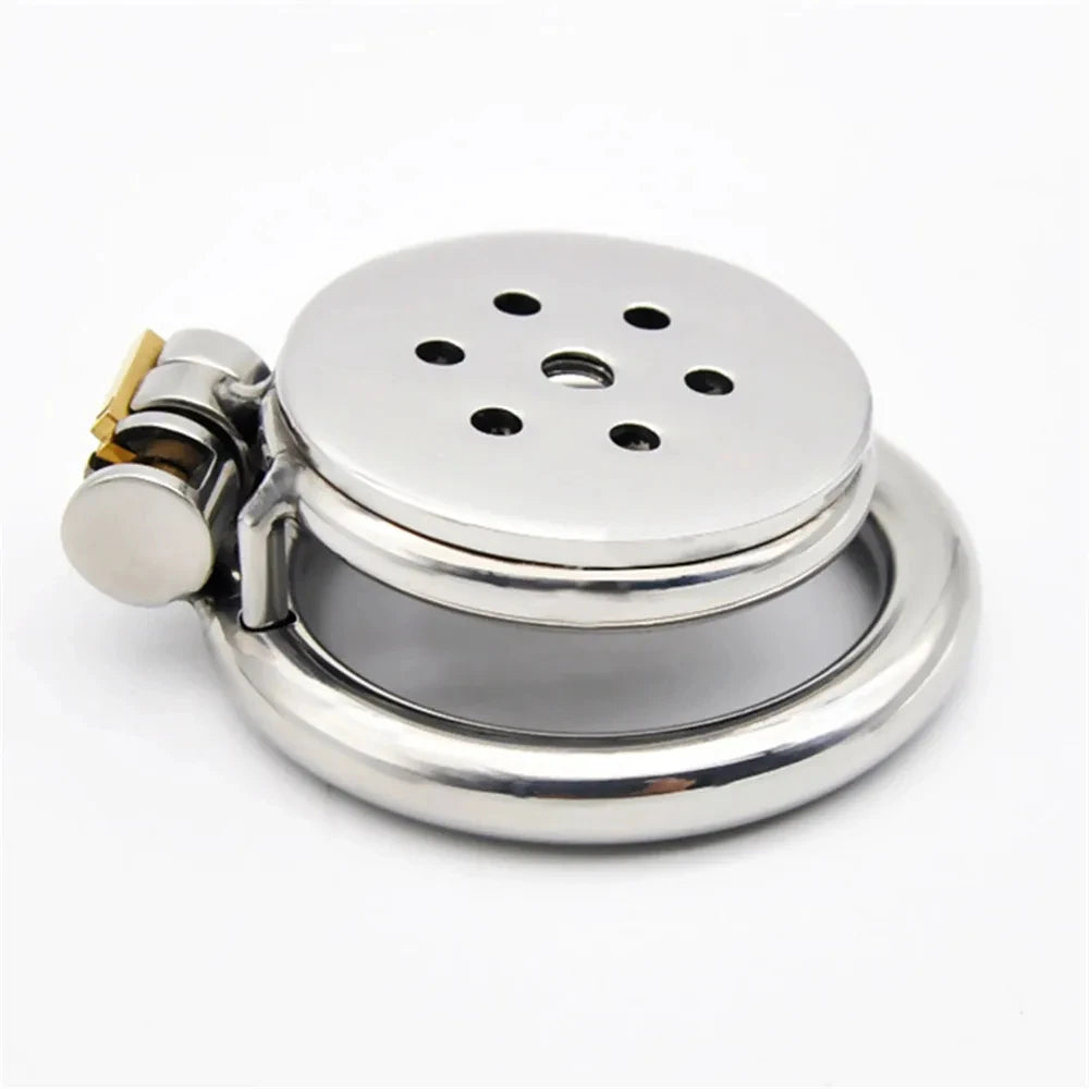 Male Slave Super Mini Chastity Cage Device Stainless Steel Penis Cage Cock Ring Chastity Lock Fetish Sex Toys For Men BDSM Sissy