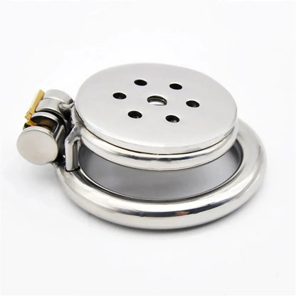 Male Slave Super Mini Chastity Cage Device Stainless Steel Penis Cage Cock Ring Chastity Lock Fetish Sex Toys For Men BDSM Sissy