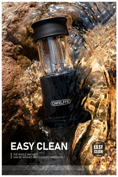 Cafelffe Manual Espresso Coffee Machine Hot/Cold Portable coffee Maker For NS Capsules & Ground Hand Press,hiking Camping Gift