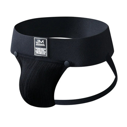 JOCKMAIL Athletics Jockstrap Men Underwear Man Thongs G Strings Cuecas Slip Removable Pouch Tanga Hombre Breathable 3" Wide Belt