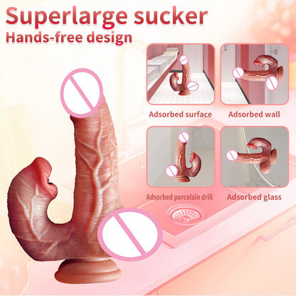 Realistic Dildo Telescopic Vibrator Remote Control Female Stimulator Big Penis Anal Plug Heating Thrusting Sex Toys for Women