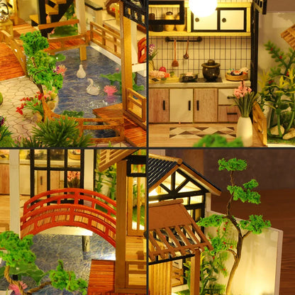 DIY Doll House Villa house model Miniature Building Kit Furniture Dollhouse Wooden Kit Toys   Birthday Gifts P018