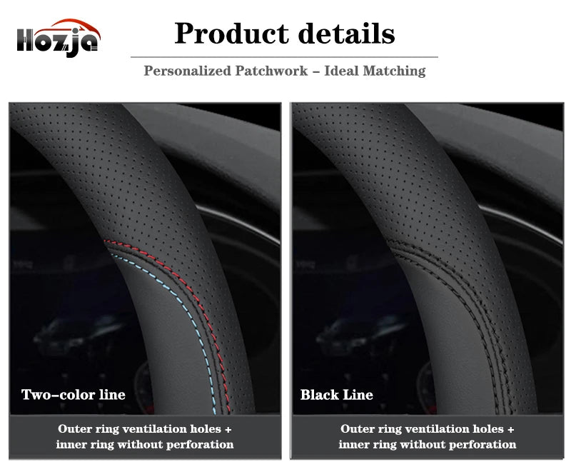 38CM 40CM 42CM 45CM 47CM Car Truck Extra Large Artificial Leather Steering Wheel Braid Cover Universal Auto Interior Accessories