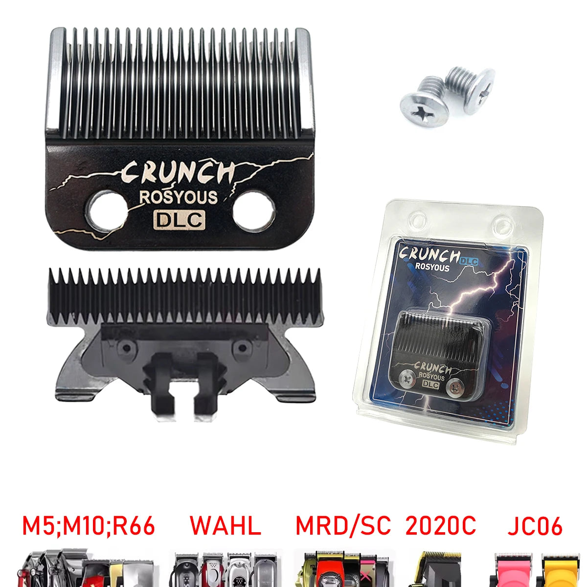 For JUCAI JC06 8148 V003 R66 M10 Madeshow Wmark VGR ROSYOUS Hair Clipper Accessories Replacement Zircon Blade CRUNCH DLC Blade