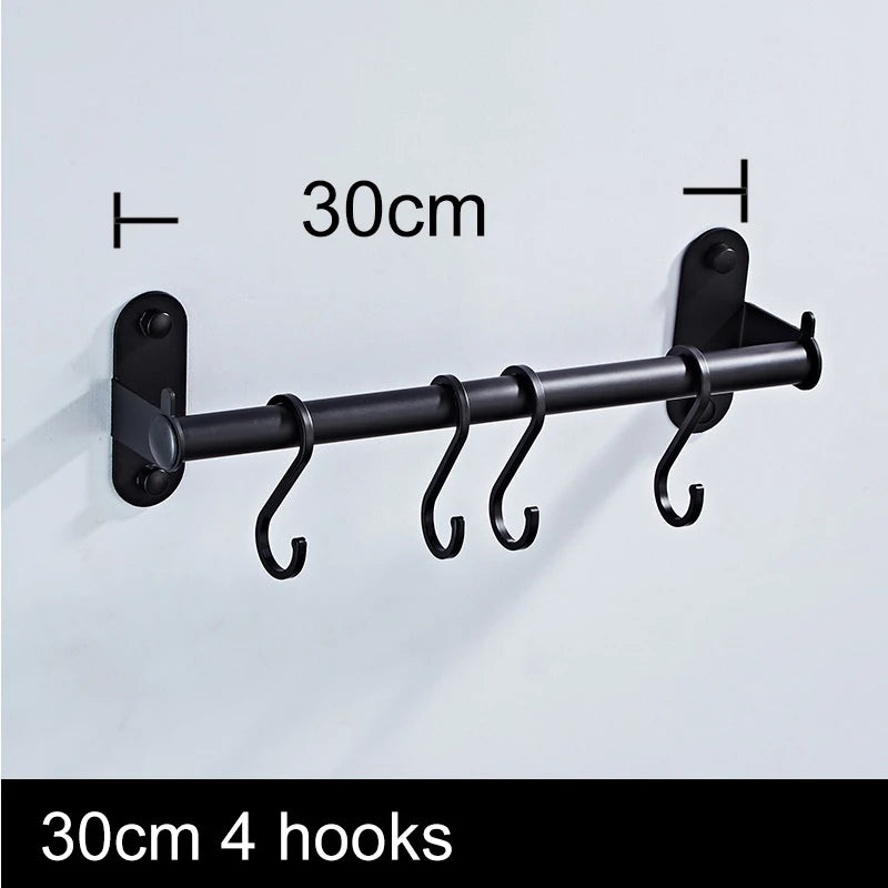 Kitchen Organizer Hooks Wall Hangers Rack Aluminum for Kitchen Utensils Knife Holder Cutting Board Spoon Lid Storage Accessories