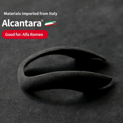 Car Center Console Gear Shift Head Knob Cover Trim Alcantara Suede F For Alfa Romeo Giulia Stelvio Refit Car Accessories