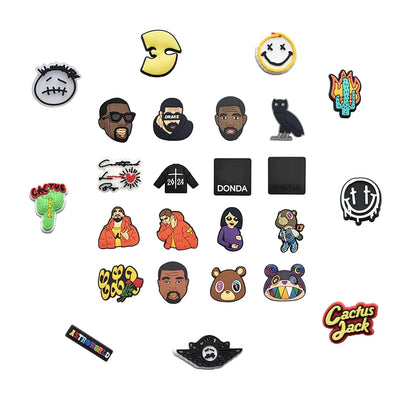 Monster Bear pop singer carton shoe Charms PVC Shoe Decoration For Fall winter wristband clog accessories Kids Halloween X-mas