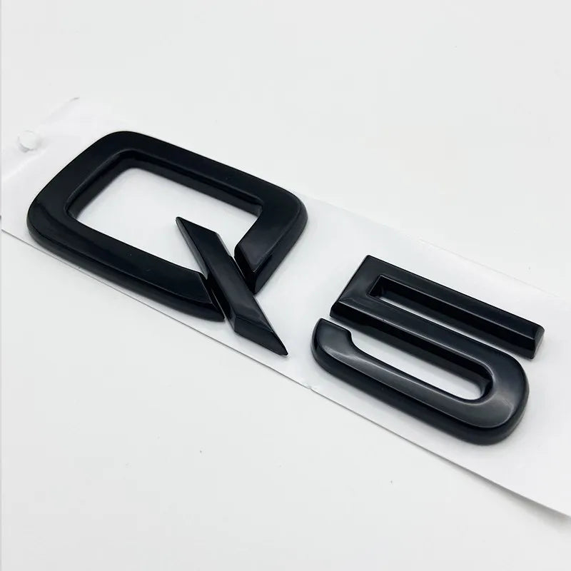 3D Chrome Glossy Black ABS TDI TFSI Car Rear Emblem Sticker for Audi A1 A3 A4 A5 A6 A6L A7 A8 S3 S6 Q3 Q5 Q7 TT S RS