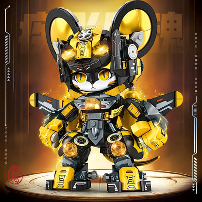 2025 New Model Mechanical Panda & Zodiac Building Blocks Gift Set - 12-in-1 Articulated Animal Toys for Birthday Christmas Gifts