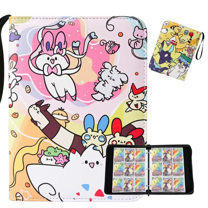 Pu Zipper Photo Album File Card Bag 400pcs & 900pcs Binder Pokemon Card Album Collection Book Anime Figure Album Birthday Gift
