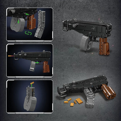 1062Pcs Technical Scorpion Submachine Gun Model Famous War Military Firearms Building Blocks Series Boy toy assembly model gift