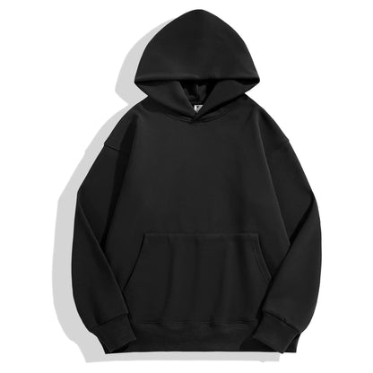 Sweatshirt 480gsm Heavy Weight Cotton Plus Velvet Hooded Sweater Men Thickened Tight Polar Fleece Pullover Hoodie