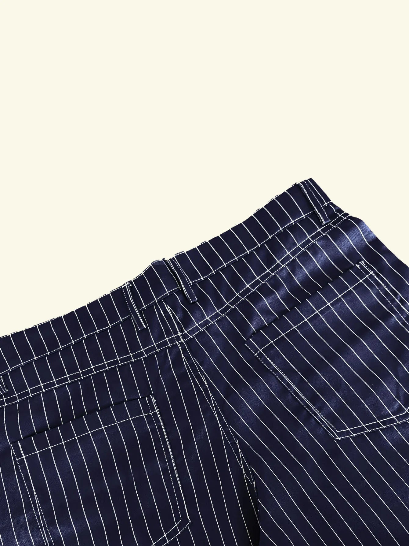 Men's Vertical Striped Barrel Leg Baggy Wide Leg Pants Stretch Polyester Elastane Oversized Casual Streetwear Long Trousers