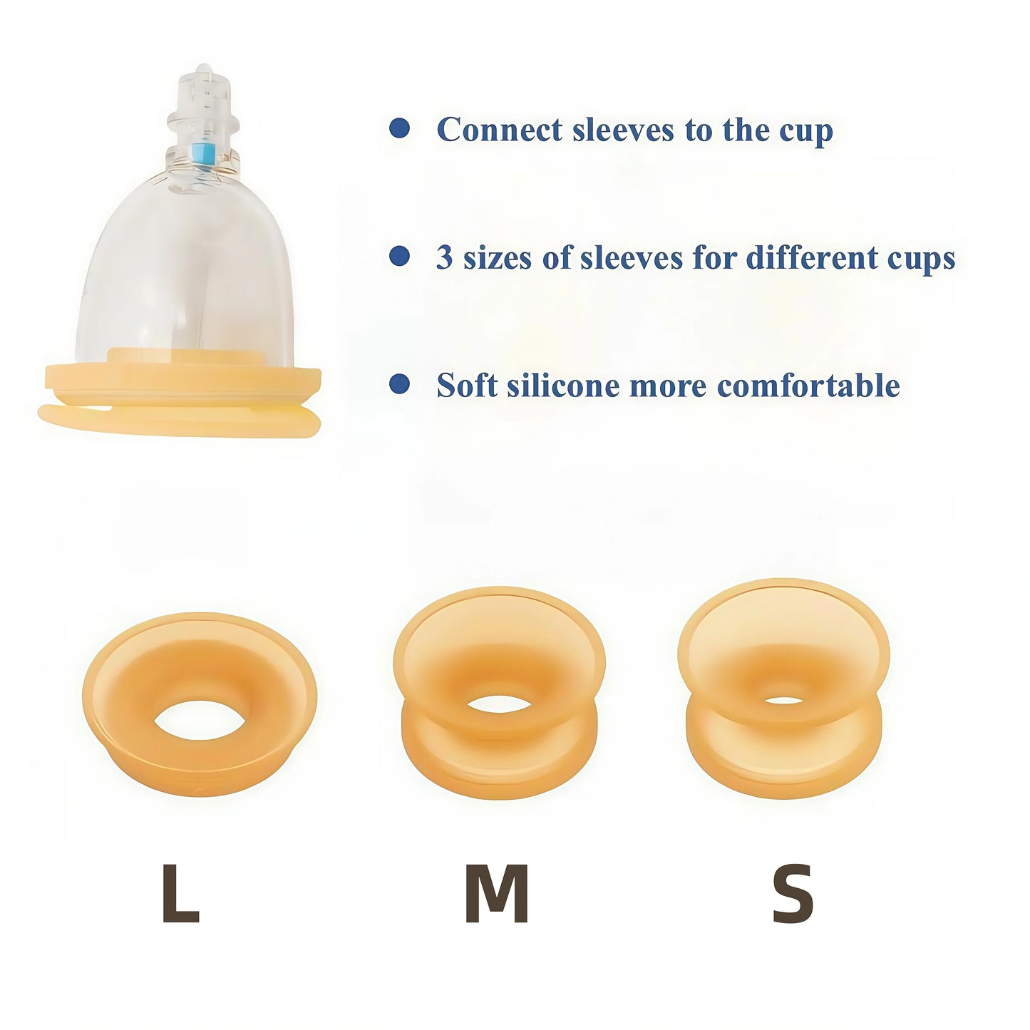 Size Master Male Penis Enlargement Training Kit with Adjustable Holder 3 Sizes of Vacuum Cups And Silicone Sleeves for Lasting P