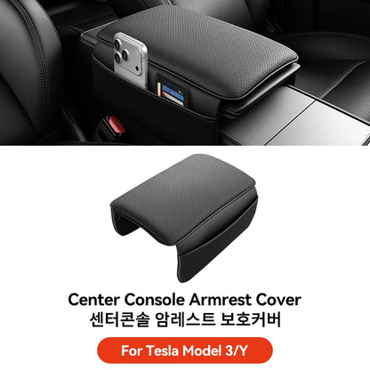 YZ  For Tesla Model Y YL Juniper Model 3 Highland TPE Armrest Cover Soft Case Center Arm Rest Pad Anti-scratch 2026 Accessories
