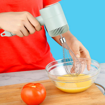 Wireless Electric Food Mixer USB Hand Blender Portable 3 Speeds Dough Garlic Crusher Cream Egg Beater Baking Masher Kitchen Tool