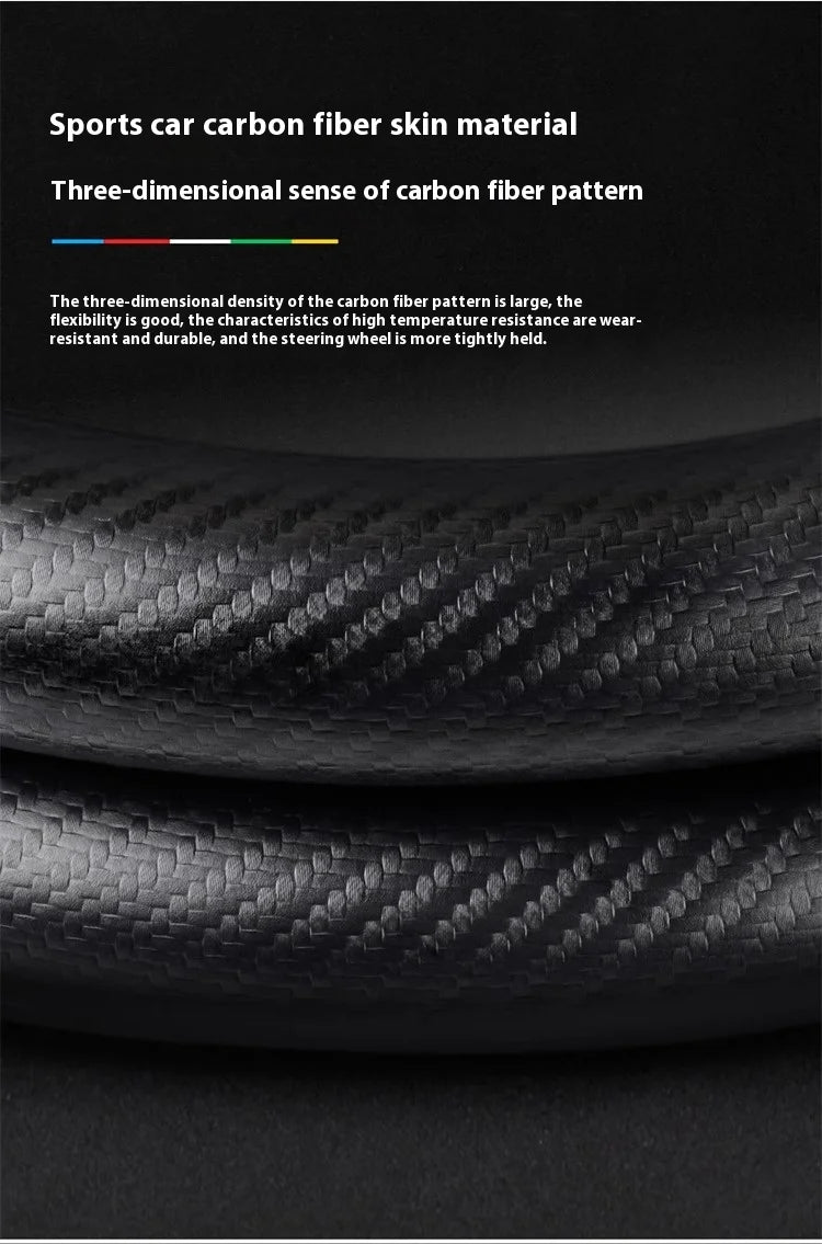 For Subaru STI Brz Wrx Xv Ascent Forester Outback Impreza Legacy Car Suede Carbon fiber Anti-slip Ventilate Steering Wheel Cover