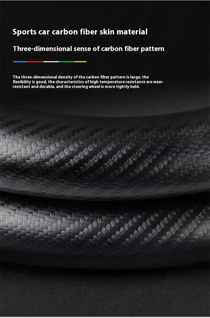 For Subaru STI Brz Wrx Xv Ascent Forester Outback Impreza Legacy Car Suede Carbon fiber Anti-slip Ventilate Steering Wheel Cover
