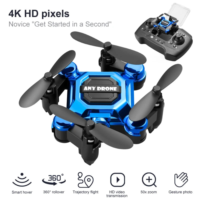 New K04 Mini Drone with Camera RC Quadcopter Altitude Hold Small Durable UAV Toy for Beginners Portable Remote Control Aircraft