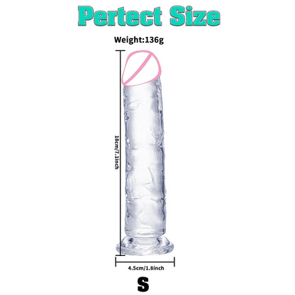 Realistic Big Dick Jelly Women Gay Penetration Vagina Anal Huge Dildo Clitoris Vaginal Masturbators 4 Size Penis Sexy Adult Toys