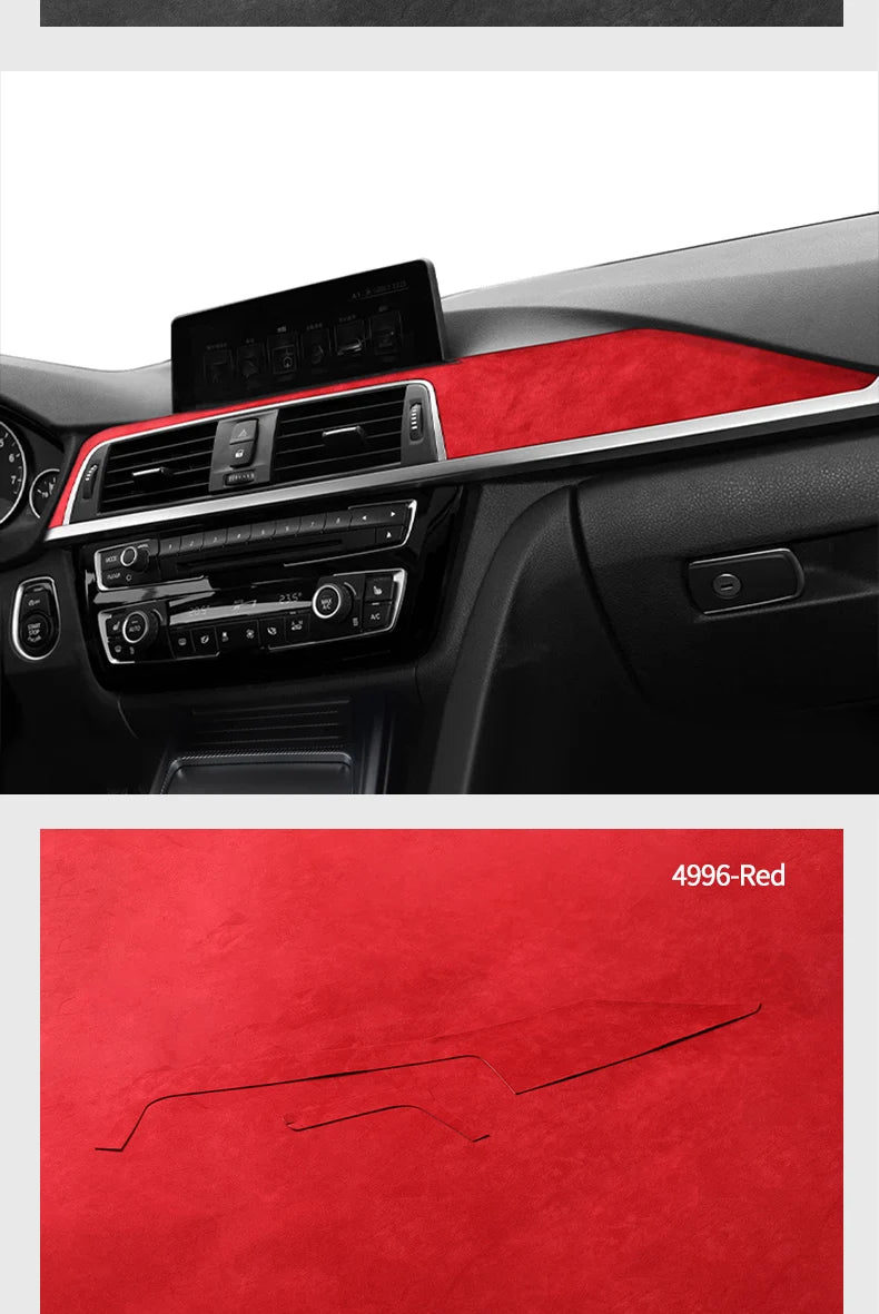 Made of Alcantara For BMW F30 F32 F34 Center Console Dashboard and Instrument Panel Trim Sticker Car Interior Tuning Accessories
