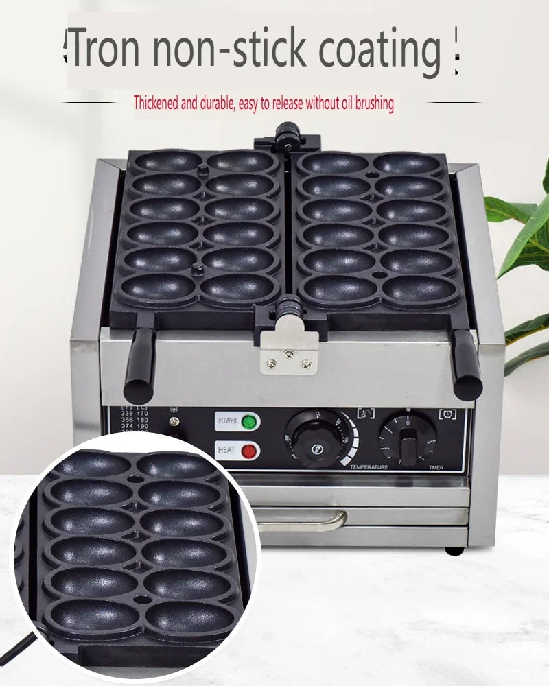 HomeWise FY-153 12 Eggs Waffle Machine Waffle Maker Bread Smiling Mold Street Snack Machine 110V 220V Electric/Gas Waffle Maker