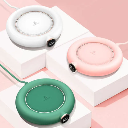 Coffee Milk Tea Cup Warmer Pad USB Charge Home Office 3 Temperatures Adjustable Heat Plate LED Display Electric Heater Mug Pad