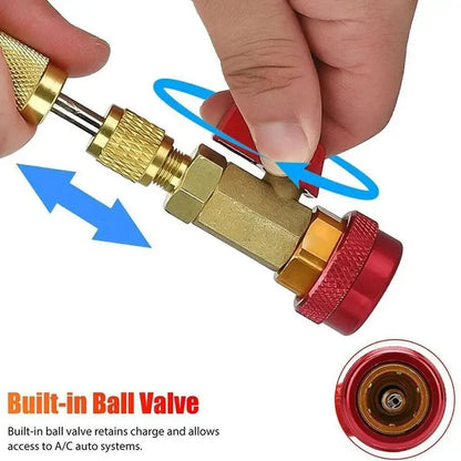 Adjustable A/C Valve Core Puller R134A High Low Pressure Wrench Remover Tool for Car Air Conditioner Repair Quick Removal