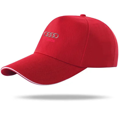For Audi A3 A4 A5 S4 RS4 A5 S5 RS5 A6 A6 Q2 Q3 Q5 Q Q8 RS4 RS5 Car Logo Adjustable Baseball Hat Outdoor Auto Accessories