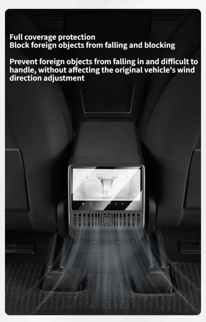 Rear Screen Tempered Film Protective Cover for Tesla Model Y Juniper Model 3 Highland 2025 Rear Air Vent Cover Car Accessories