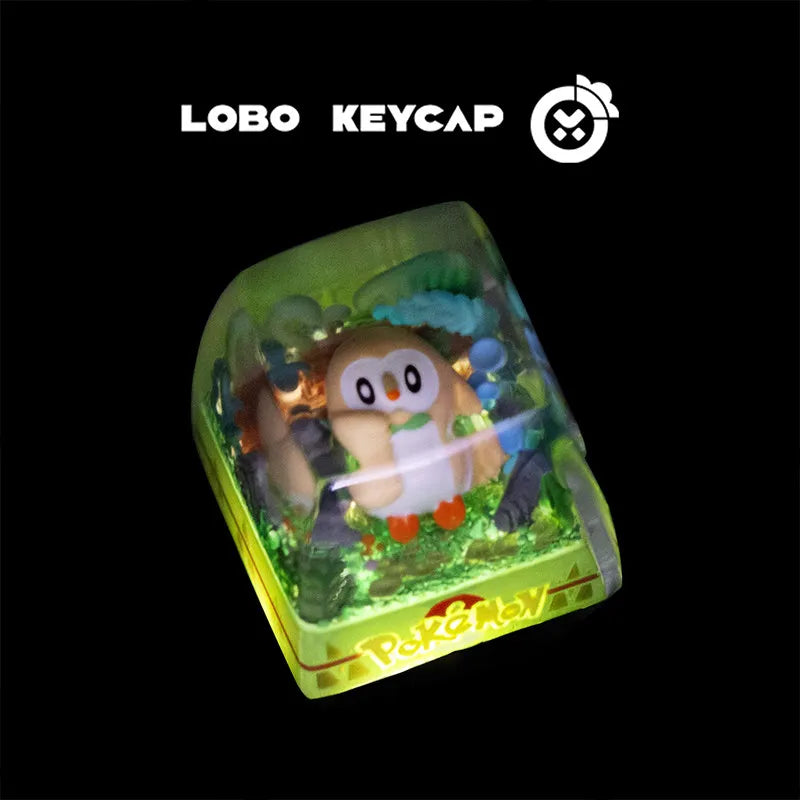 Pokemon Pikachu Transparent Esc Keycap Keyboard Accessories Anime Cute Resin Shrink Drip Glue handmade Keycaps Anime Fans Gift