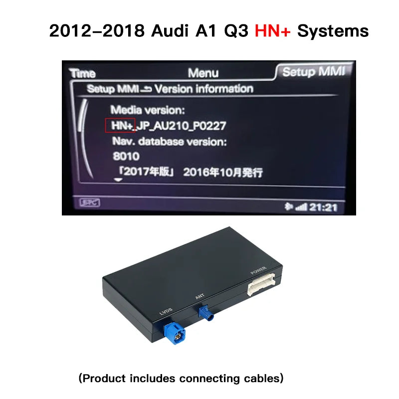 CARABC Wireless Carplay module for Audi A1 Q3 RMC HN+ 2009-2018 Year Support Android Auto autolink Airplay Rear Camera Car Play