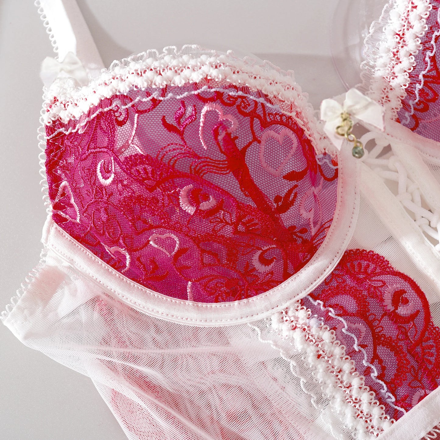 Women Sexy Floral Exotic Set Thin See Through Lace Lingerie Bra Set Elegant Ladies Underwear Micro Bikini Thong Exotic Apparel