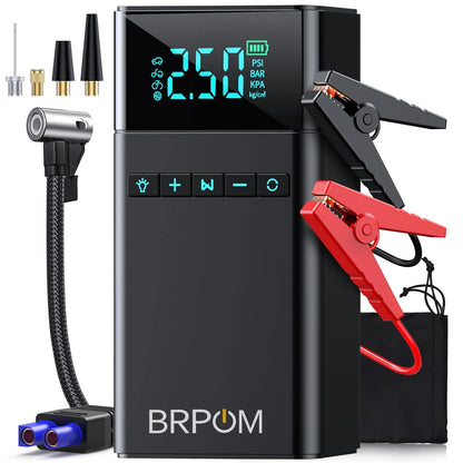 Portable Jump Starter Power Bank 150PSI Air Pump Booster External Battery Booster Super Capacity Motorcycle Jump Start