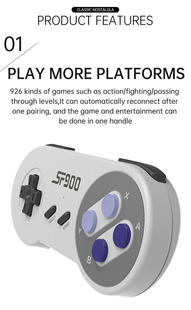 SF900 Retro Console With 5000 Built-In Games TV Game Controller Comes with Dual Wireless Gamepads Game Controller Classic Game
