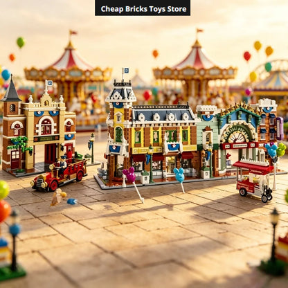 Bricks Building Blocks ICONIC LANDMARKS Dispaly Model Toys Birthday Gifts Cheapest Main Street USA Compatible 3899pcs for Adults