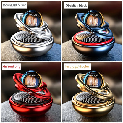 Solar Car Air Freshener Rotating Fragrance Decoration Accessories Interiors Men Women Original Auto Flavoring Perfume Diffuser