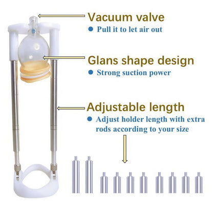 Size Master PMP Glans shape vacuum cup set for male penis physical exercise with adjustable holder and special ruller