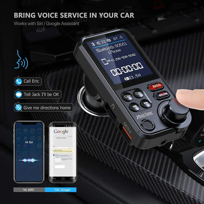 Car MP3 Player USB Flash Drive with Bluetooth FM Transmitter HIFI Sound High Low Frequency Equalizer Lossless Music for Vehicle