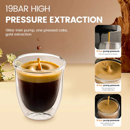Mcilpoog HI02 Fully Automatic Espresso Machine  with Grinder & Steamer, WiFi Connected,, 5 Flavors  for Home and Office.Silver