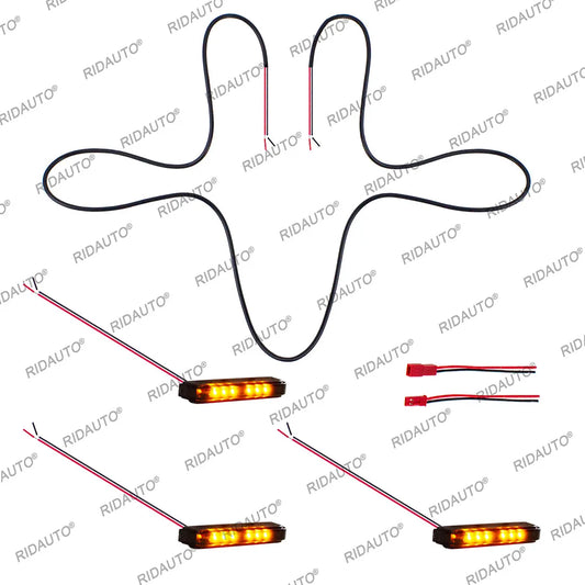 For Aftermarket Raptor Grille 3Pcs Amber White LED Light Pickup Grille Light DIY LED Light Fit For FORD RANGER RAPTOR 2023-2025+