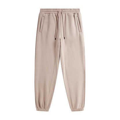 ZODF Trendy Men 345gsm Fleece Sweatpant Unisex Solid Color Loose Retro Hip Hop Winter Joggers Pants Brand Clothes HY0005