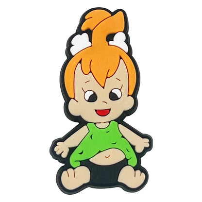 1-100pcs Primitive Man Shoe Charms Cartoon PVC Shoe Accessories DIY Decoration for Classic Clog Sandal Kids Gifts