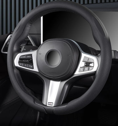2026 New Ultra-Thin Car Steering Wheel Cover All-Season Universal  Anti-Slip Sweat-Absorbent Suede Nappa Automotive Interior