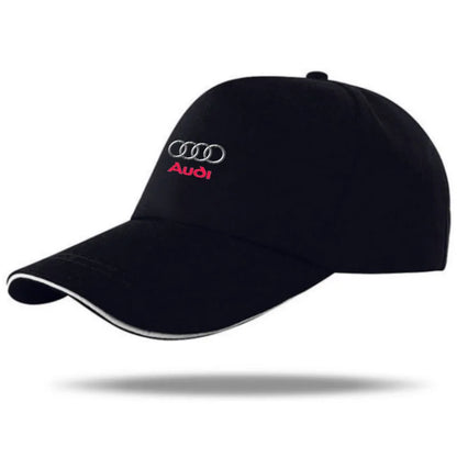 For Audi A3 A4 A5 S4 RS4 A5 S5 RS5 A6 A6 Q2 Q3 Q5 Q Q8 RS4 RS5 Car Logo Adjustable Baseball Hat Outdoor Auto Accessories