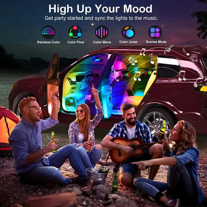 For BMW Only Neon Car Ambient Lights Full 213 Colors Streamer RGB LED Interior Hidden Ergonomic Strip For F10 F20 F30 G20 G30